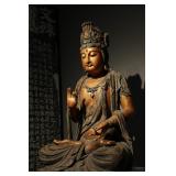 SEATED STATUE OF GUANYIN BODHISATTVA FROM THE...
