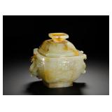 QING DYNASTY HETIAN JADE COVERED STOVE