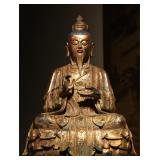 GILDED BRONZE OF THE MING DYNASTY. A STATUE OF...