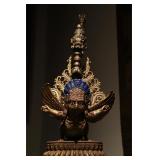 FINELY CAST BRONZE GILDED VAJRA STATUE OF THE...