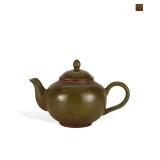 QIANLONG TEA POWDER GLAZE PORCELAIN TEAPOT OF...