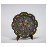 HAN DYNASTY COPPER INLAID GOLD INLAID DIAMOND...