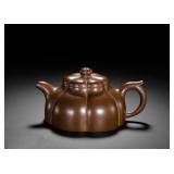 WANG YINCHUN SUNFLOWER PETAL RIBBED PURPLE CLAY...