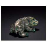 HAN DYNASTY BRONZE INLAID GOLD AND SILVER...