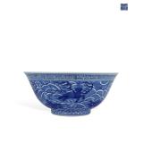 QING DYNASTY DAOGUANG BLUE AND WHITE LARGE BOWL