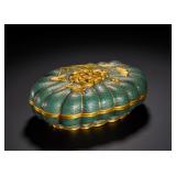 QING DYNASTY COPPER BODY CLOISONNE ENAMEL LOTUS...