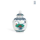 QING DYNASTY KANGXI DOUCAI LOTUS-PATTERNED...