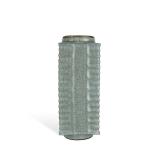 A SONG DYNASTY OFFICIAL KILN CELADON SPLIT CONG...