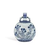 MING YONGLE BLUE AND WHITE ASTER AND CARNATION...
