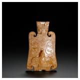 SHANG AND ZHOU JADE-FACED DIVINE BIRD COMPOSITE...