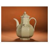 SONG DYNASTY LONGQUAN KILN POWDER BLUE GLAZED...