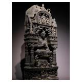 9TH CENTURY BLUESTONE BUDDHA PREACHING