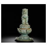 SONG DYNASTY LONGQUAN KILN POWDER BLUE GLAZE...