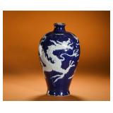 MING DYNASTY SACRIFICIAL BLUE GLAZE PILE...