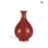 QING DYNASTY QIANLONG SACRIFICIAL RED GLAZED...