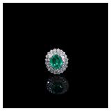 Edwardian Emerald Double - Cluster Diamond...