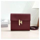 Hermes Cinhetic To Go Wallet On Chain, Red...