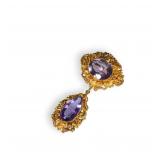 Victorian Rococo - Revival Gold Drop - Brooch...
