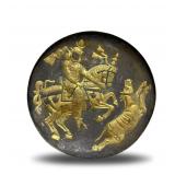 Tang Dynasty Silver-gilt plate with Persian...