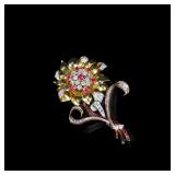 Retro Period 18K Tri - Colour Gold Large...