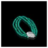 Art Deco - Period Platinum Emerald and Diamond...