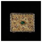 Antique Italian 18K Gold (750 Hallmark) Emerald...