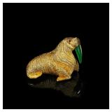 Mid - 20th - Century 18 - Carat Gold Walrus...