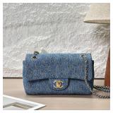Chanel 26B Maxi Flap Mini Shoulder Bag, Blue...