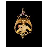 French Art Nouveau 18K Gold Aesop's - Fable -...