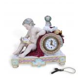 19th Century Meissen Porcelain Clock with...
