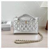 Chanel 31 Bag Nano Shoulder & Hand Bag, Silver...