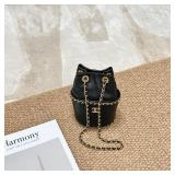 Chanel 25C Bucket Crossbody Bag, Black Shiny...