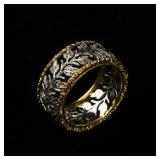 Buccellati Lace - Chased 18K Two - Tone Gold Ring