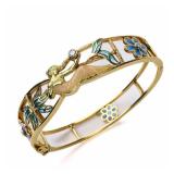 Masriera 18K Gold Semi - Translucent Enamel...