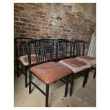 Set Of 6 Restaurant Style Metal Chairs