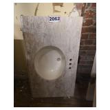 Bathroom Vanity Top W/ White Oval Basin