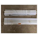 (2) 26in White Metal Window Blinds