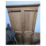 Rustic Wood Four-Door Cabinet