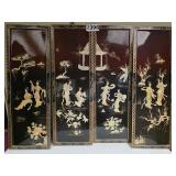 Decorative Asian Mother-of-Pearl Inlaid Panels