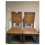 Pair of Traditional Wooden Dining Chairs