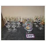 Collection of Assorted Fruit-Decorated Glassware
