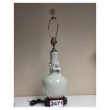 Celadon Crackle Glaze Ceramic Dragon Table Lamp