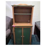 Two-Tone Wood Hutch Display Cabinet