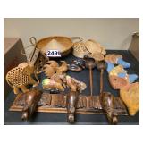 Hand-Carved Wooden and Woven Decorations