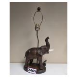 Figural Elephant Sculpture Table Lamp