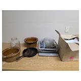 Kitchenware Lot with Ceramic, Cast Iron & More!