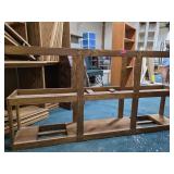 Multi-Tier Wooden Slatted Display Rack