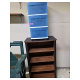3-Drawer Rolling Cart and Wooden Bookshelf
