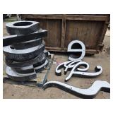 Disassembled Electric Sign Components