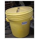 20 Gal, Screw-On Lid, Lab Pack Plastic Barrel Drum
